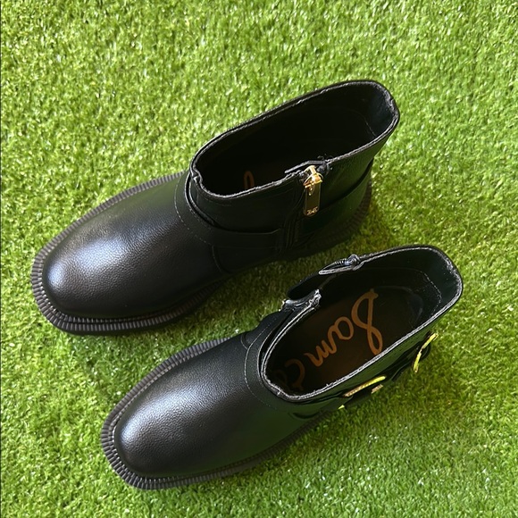 Sam Edelman Black Kids Boots with Buckle Detail - Picture 3 of 6